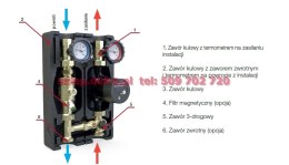 Pump group with 3-way valve with Defro Ecoflow Energy pump