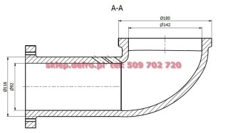 Cast iron burner elbow 35-50 kW