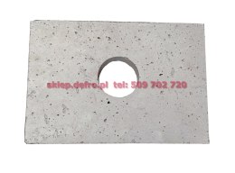 Ceramic / chamotte slab with hole 500x345x30mm