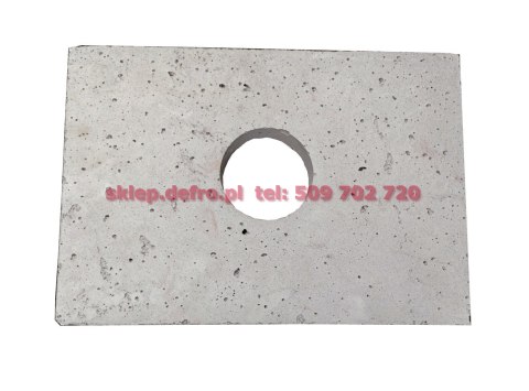 Ceramic / chamotte slab with hole 500x345x30mm