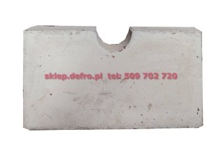 Ceramic / chamotte plate with cutout fi 75 350x176.7x30mm