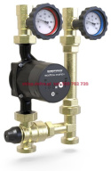 Pump group with thermostatic valve and Defro Ecoflow Energy pump
