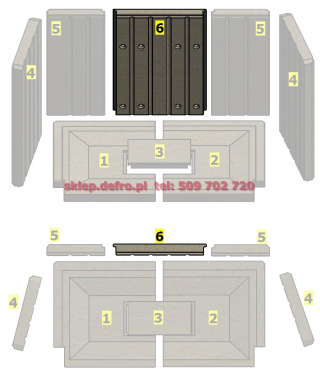 PORTAL ME (G) White Ceramic rear center wall