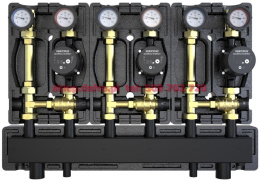 WITH THREE GROUPS WITH THERMOSTATIC VALVE 20-45'C WITH DEFRO ECOFLOW ENERGY PUMPS