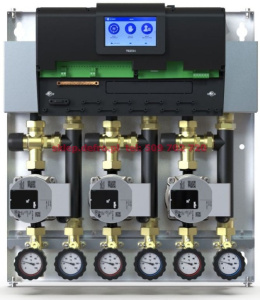 Z TRZEMA GRUPAMI Z ZAWOREM TERMOSTSTYCZNYM 20-45'C Z POMPAMI WILO PARA 15/6
